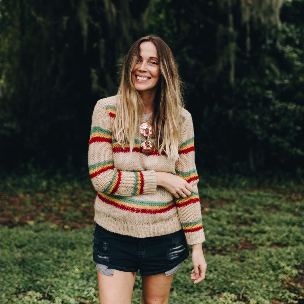 Ascot + Hart Stripe Knit Sweater